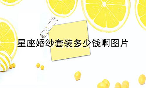 星座婚纱套装多少钱啊图片