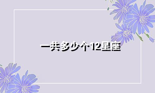 一共多少个12星座