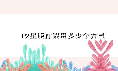 12星座打架用多少个力气