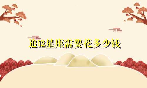 追12星座需要花多少钱