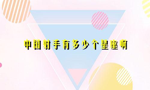 中国射手有多少个星座啊