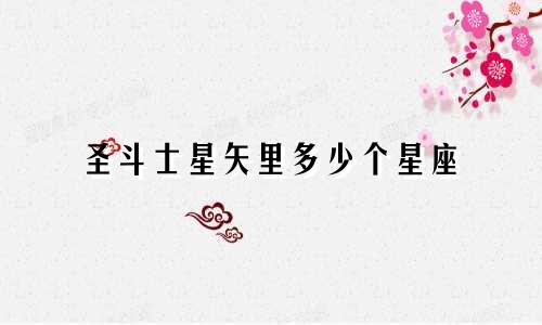 圣斗士星矢里多少个星座