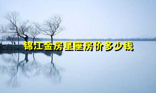 锦江金房星座房价多少钱