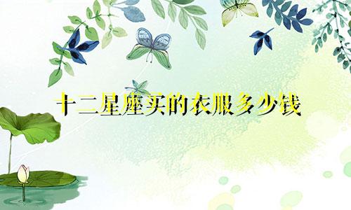 十二星座买的衣服多少钱