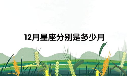 12月星座分别是多少月