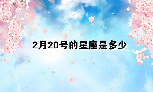 2月20号的星座是多少