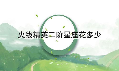 火线精英二阶星座花多少