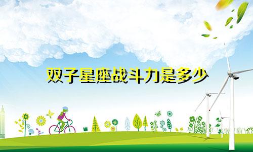 双子星座战斗力是多少