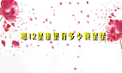 嗯12星座里有多少颗星星