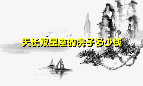 天长双星座的房子多少钱