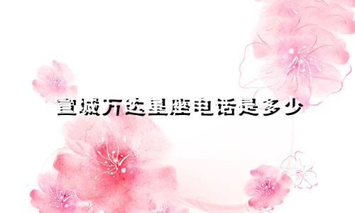 宣城万达星座电话是多少