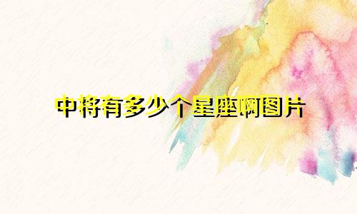 中将有多少个星座啊图片