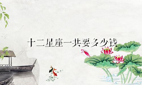十二星座一共要多少钱