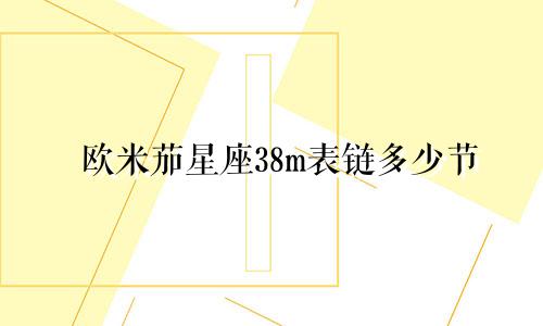 欧米茄星座38m表链多少节