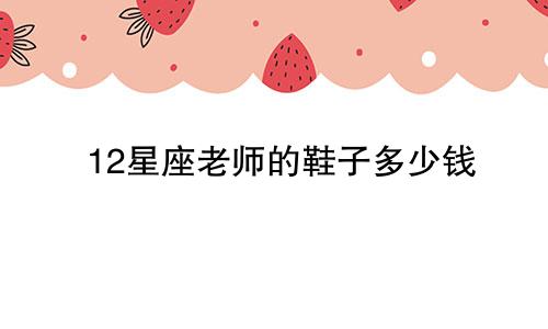 12星座老师的鞋子多少钱