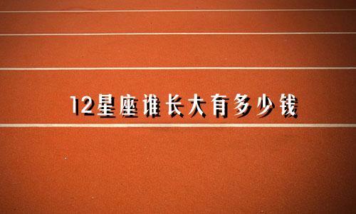 12星座谁长大有多少钱