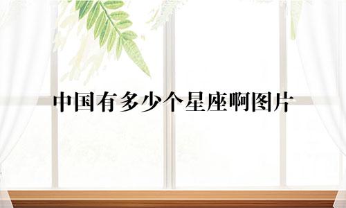 中国有多少个星座啊图片