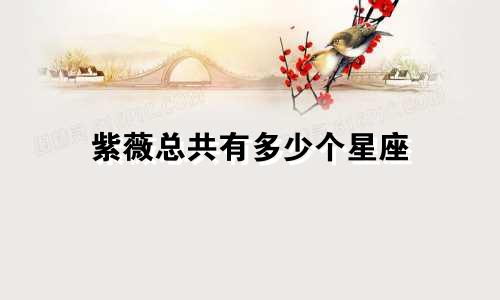 紫薇总共有多少个星座