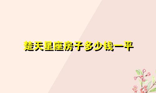 楚天星座房子多少钱一平