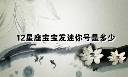 12星座宝宝发迷你号是多少