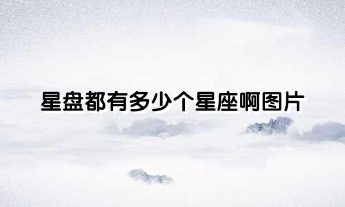 星盘都有多少个星座啊图片