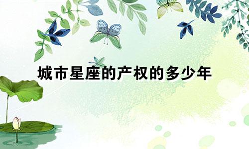 城市星座的产权的多少年