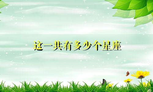 这一共有多少个星座