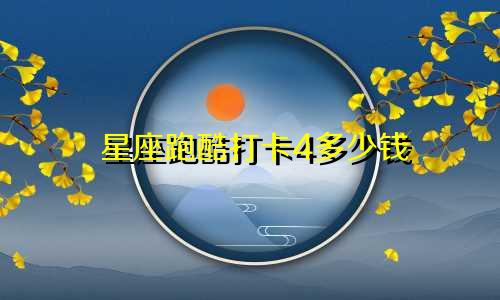 星座跑酷打卡4多少钱