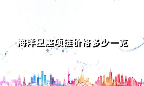 海洋星座项链价格多少一克