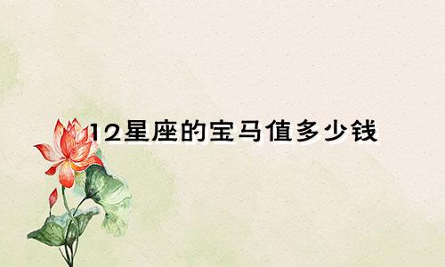 12星座的宝马值多少钱