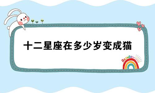 十二星座在多少岁变成猫