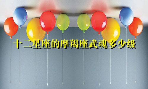 十二星座的摩羯座武魂多少级