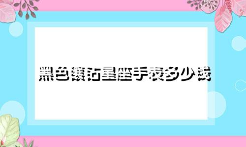 黑色镶钻星座手表多少钱