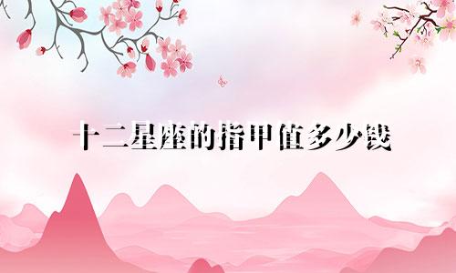 十二星座的指甲值多少钱