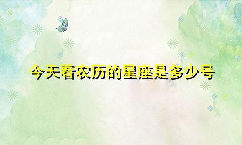 今天看农历的星座是多少号