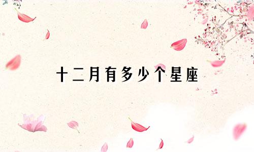 十二月有多少个星座