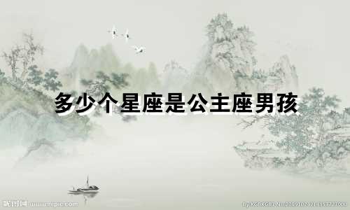 多少个星座是公主座男孩