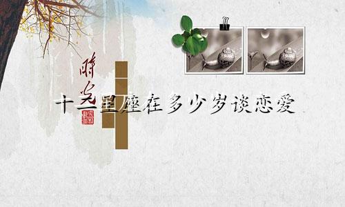 十二星座在多少岁谈恋爱