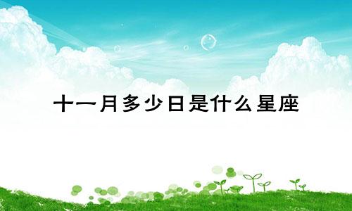 十一月多少日是什么星座