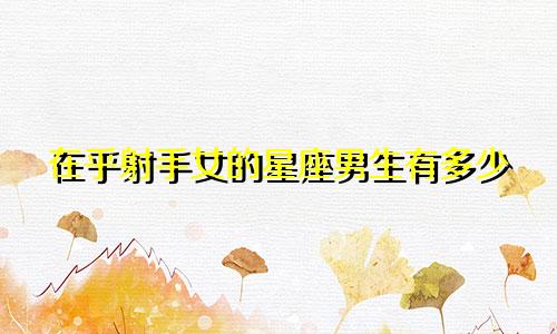 在乎射手女的星座男生有多少