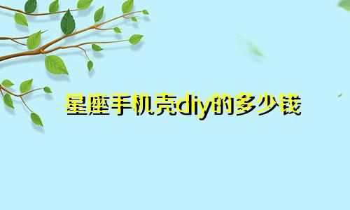 星座手机壳diy的多少钱