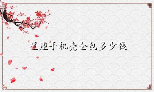 星座手机壳全包多少钱