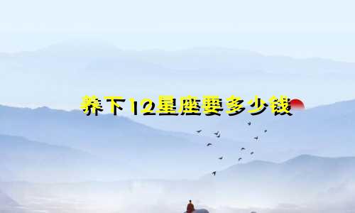 养下12星座要多少钱