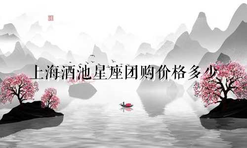 上海酒池星座团购价格多少