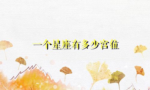 一个星座有多少宫位