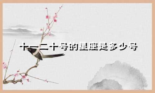 十一二十号的星座是多少号