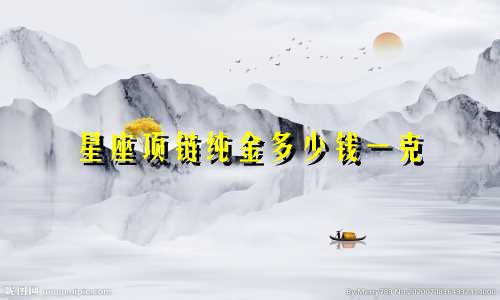 星座项链纯金多少钱一克