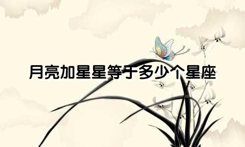 月亮加星星等于多少个星座