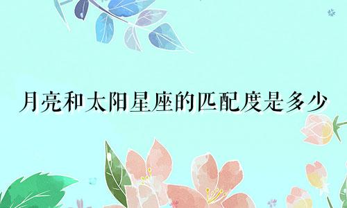 月亮和太阳星座的匹配度是多少