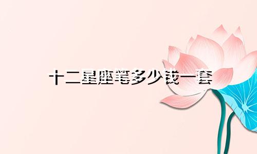 十二星座笔多少钱一套